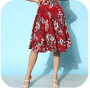 A-Line Floral Skirt