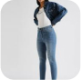 High-Waist Skinny Jeans